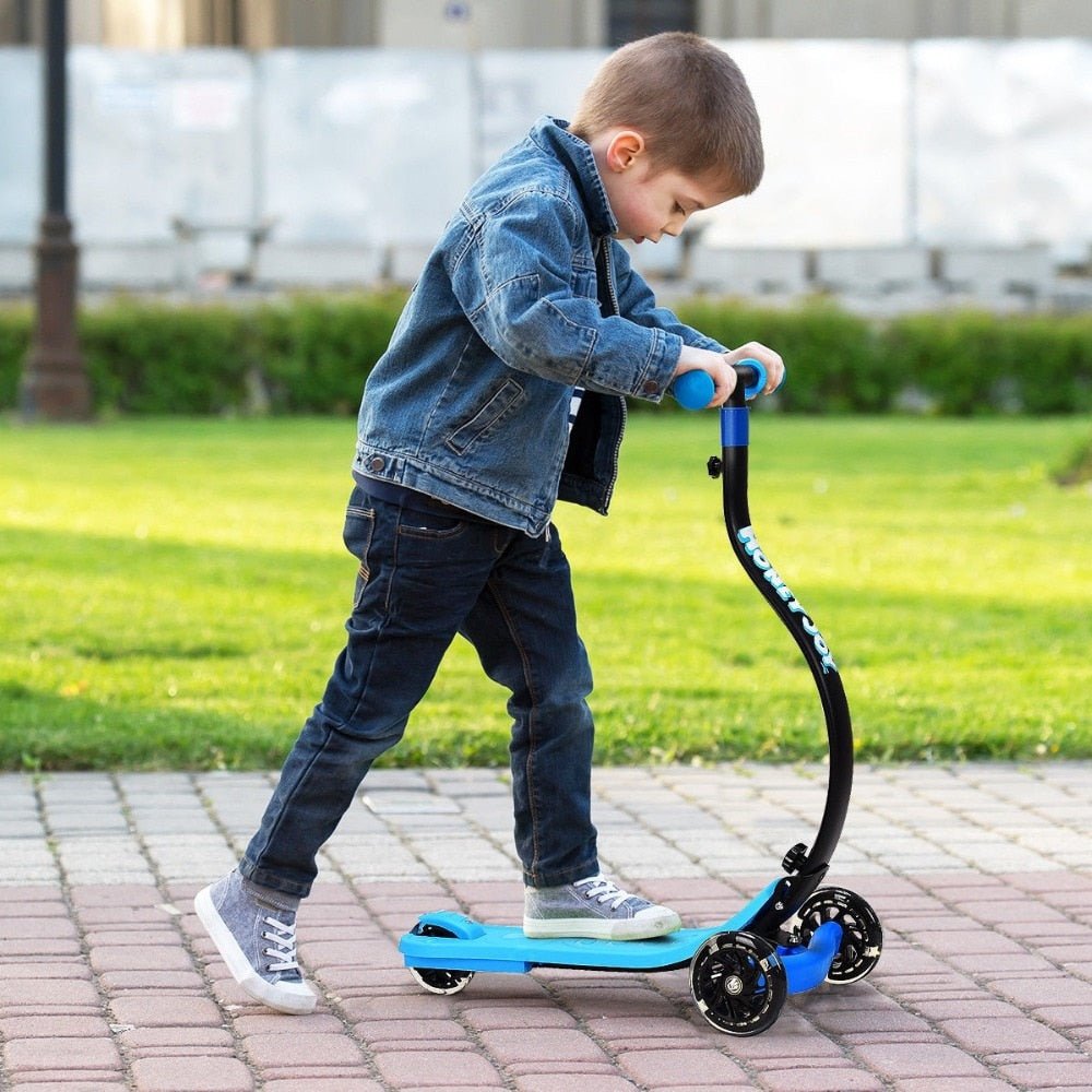 Kids Curved Foldable Riding Kick Scooter image 0