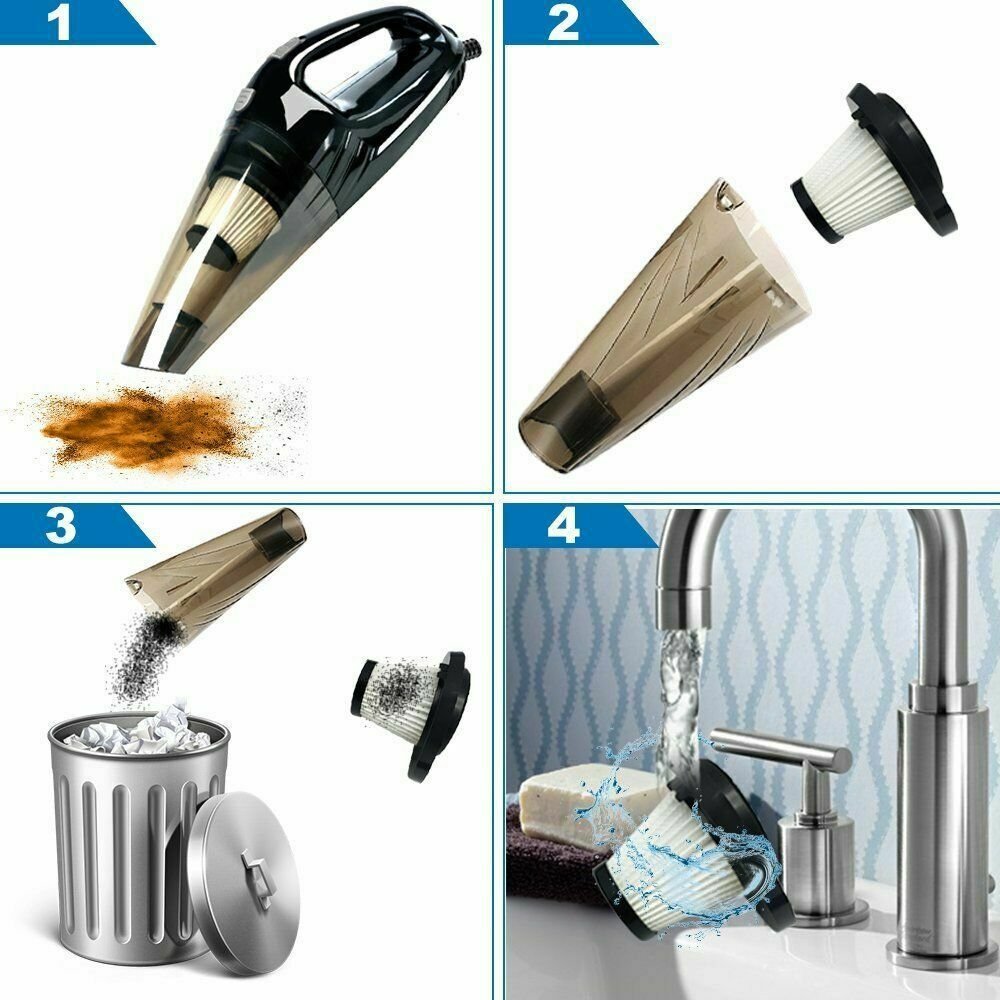 Portable 12V Car Vacuum Cleaner Handheld Duster Dirt Suction Dry & Wet image 4