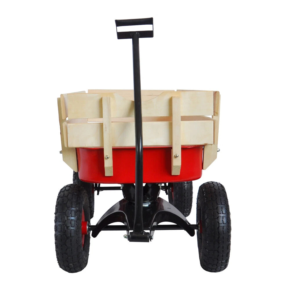 Heavy Duty Outdoor Foldable Kids Red Wagon image 8
