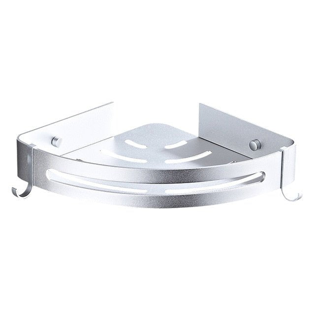 Large Wall Mounted Bathroom Shower Corner Shelf Caddy Rack image 5