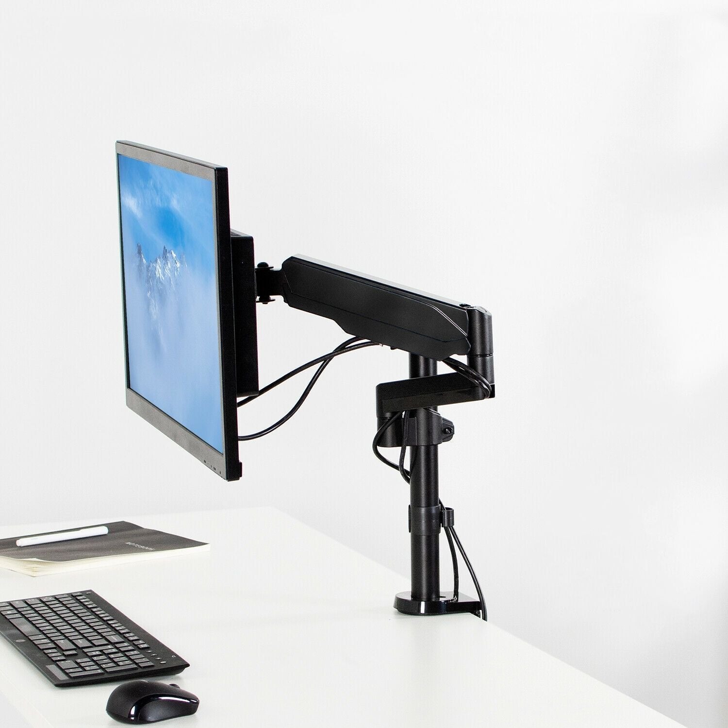 Adjustable Single Computer Desk Mounted Monitor Arm 17" - 32" image 1