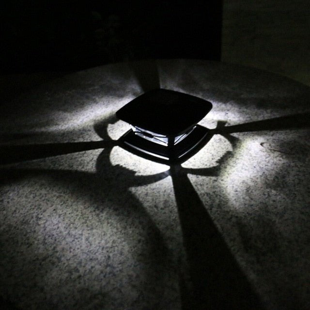 Outdoor Solar Fence Post Cap Light - White image