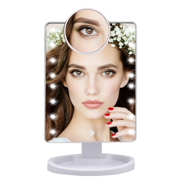 Lighted Magnifying Makeup Mirror Countertop Vanity 10X image 0
