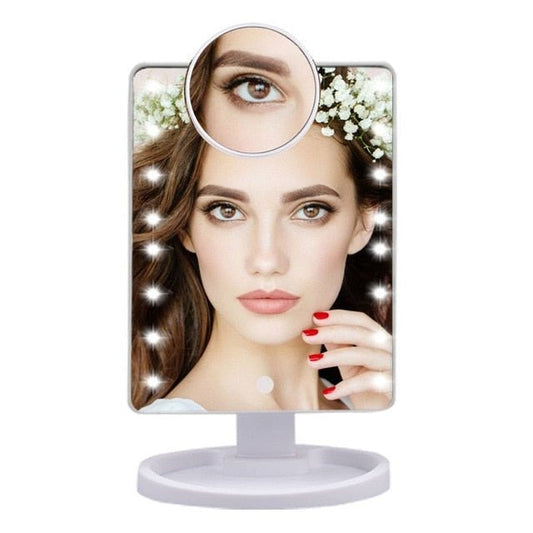 Lighted Magnifying Makeup Mirror Countertop Vanity 10X image 0