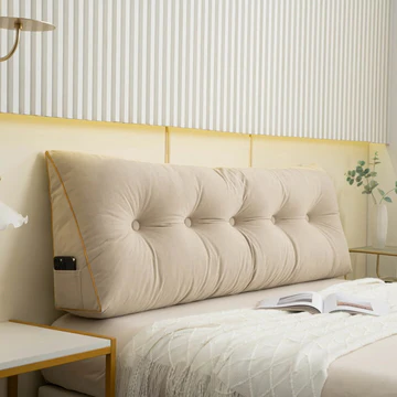 Luxury Chic Wedge Pillow - beige, large 200x50x20 cm image