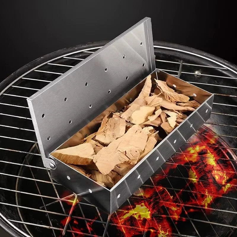 Premium Gas Grill Wood Chip Smoker Box image 1