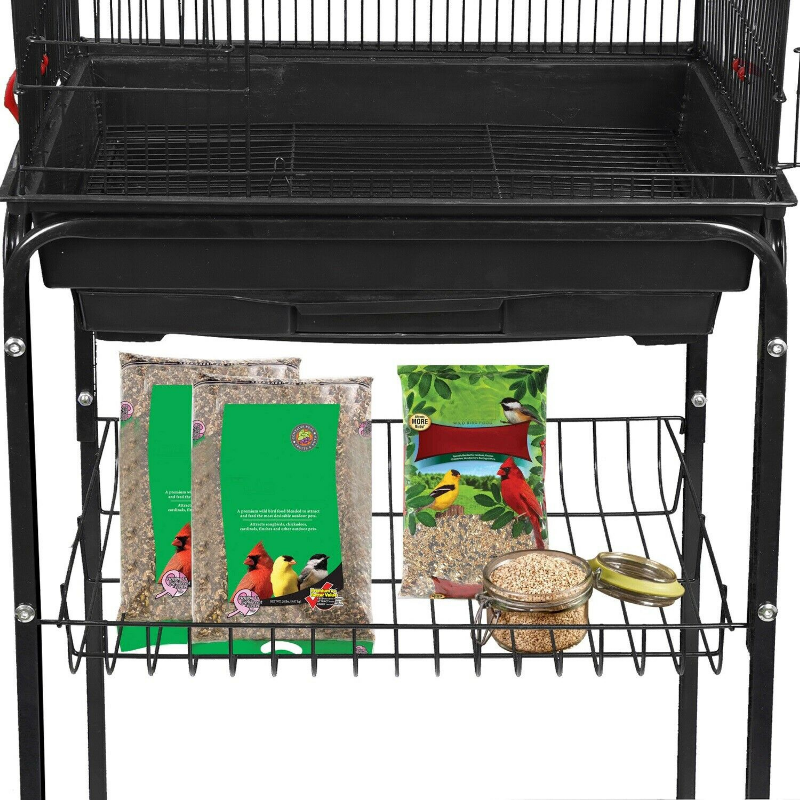Portable Large Big Bird Cage With Wheels 59" image 3