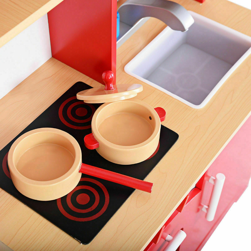 Ultimate Kids Wooden Play Toy Kitchen Set image 8