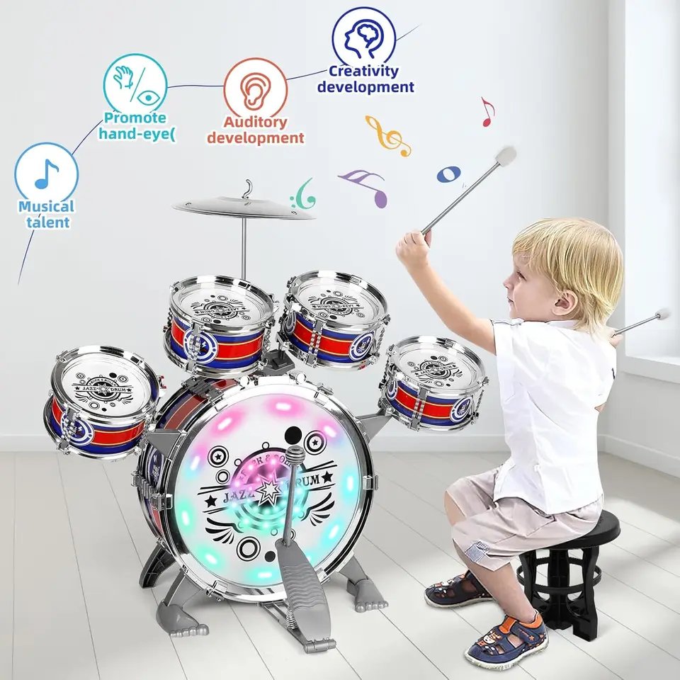 Ultimate Kids Junior Drum Kit Set image 1