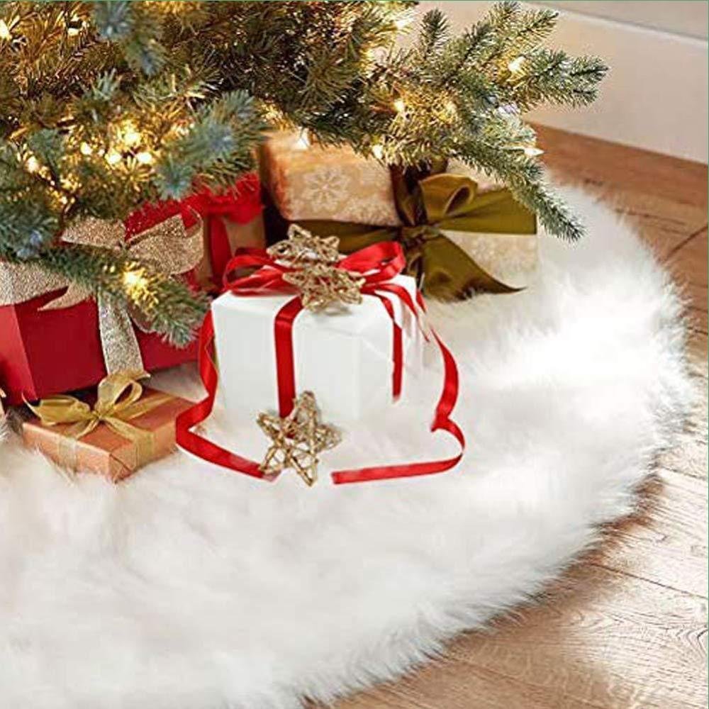 Premium Small White Christmas Tree Skirt image 1