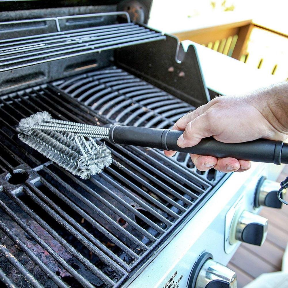Stainless Steel BBQ Grill Grate Cleaning Brush image 0