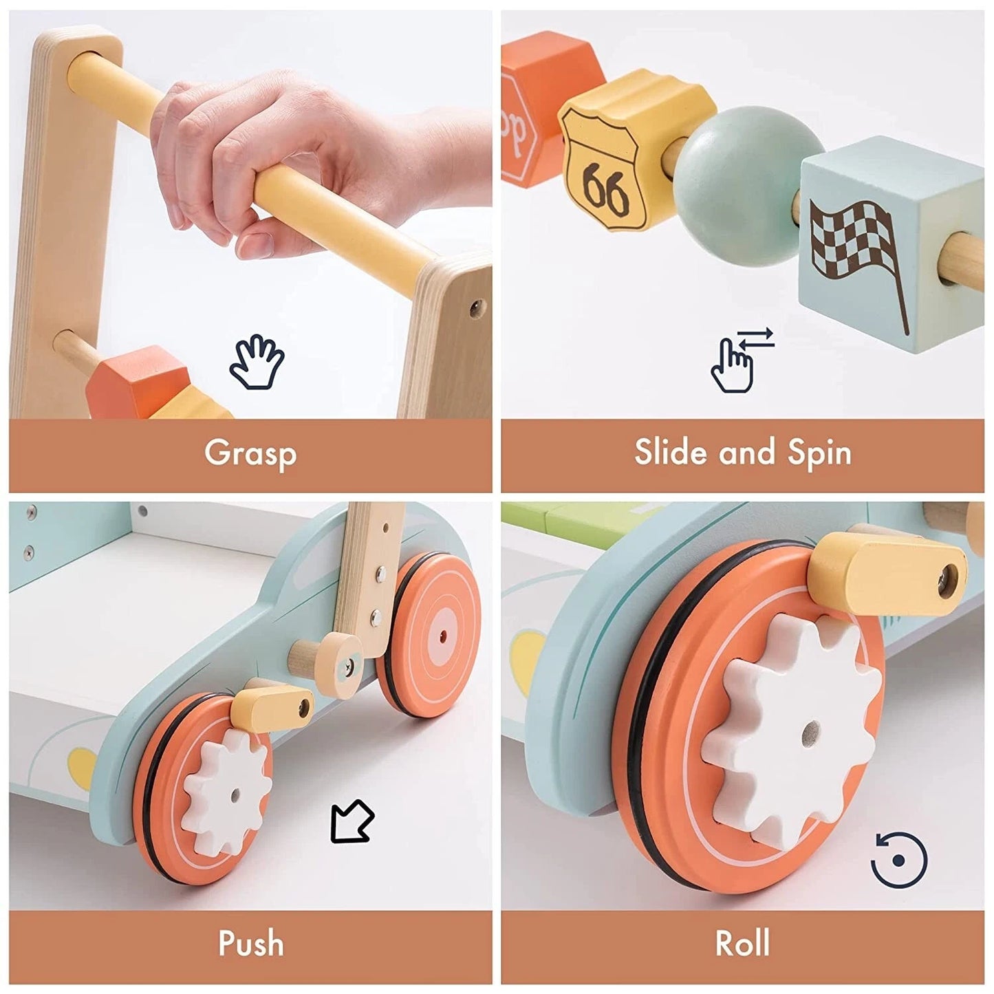 Premium Wooden Baby Push Walker Toy image 6