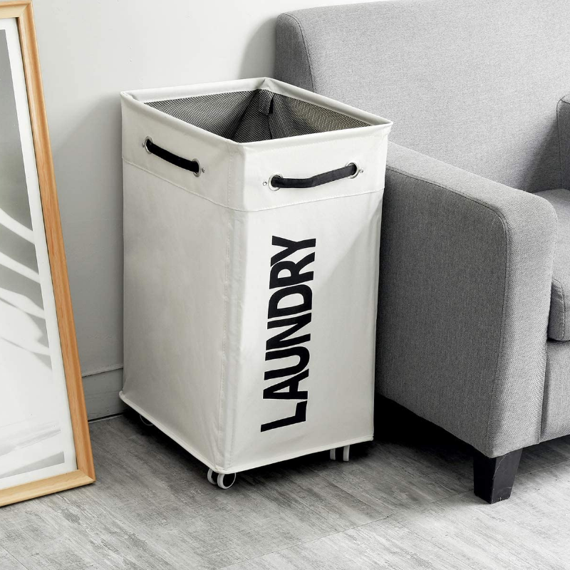 Roller Laundry Hamper Basket Cart With Wheels image 8