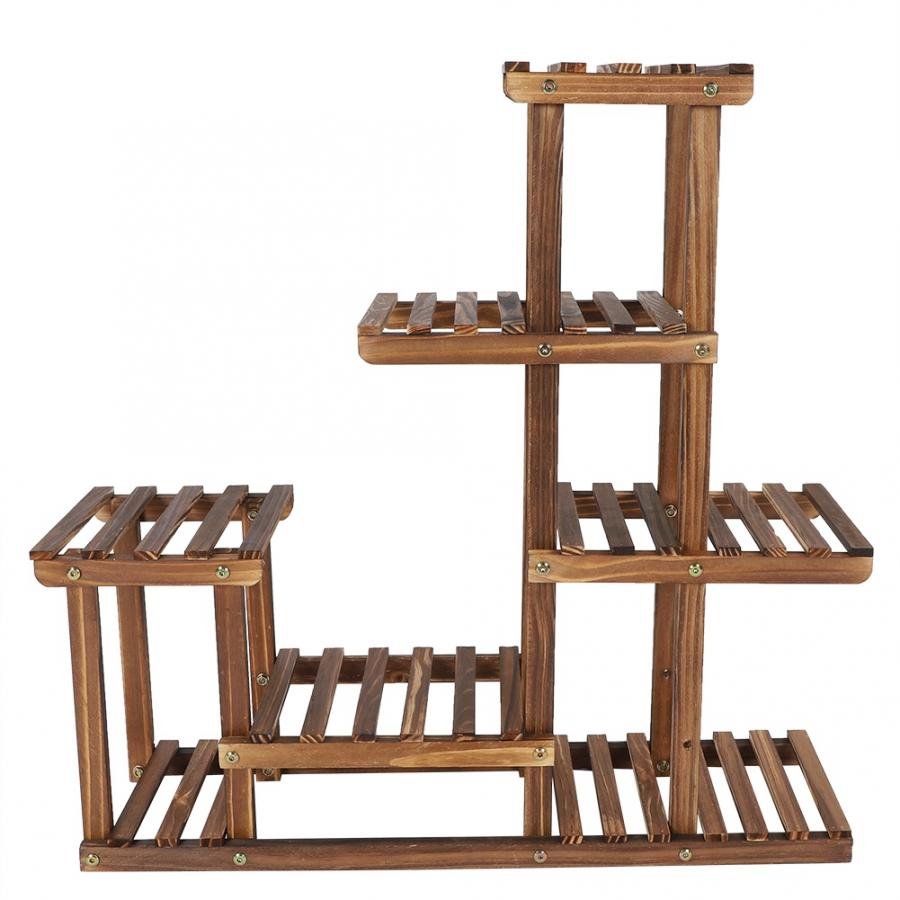 Large Multi Tiered Indoor Wooden Plant Stand image 3