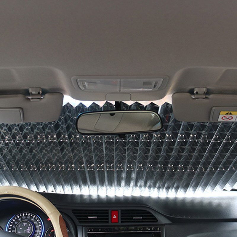 Retractable Car Windshield Sun Shade Cover image 1