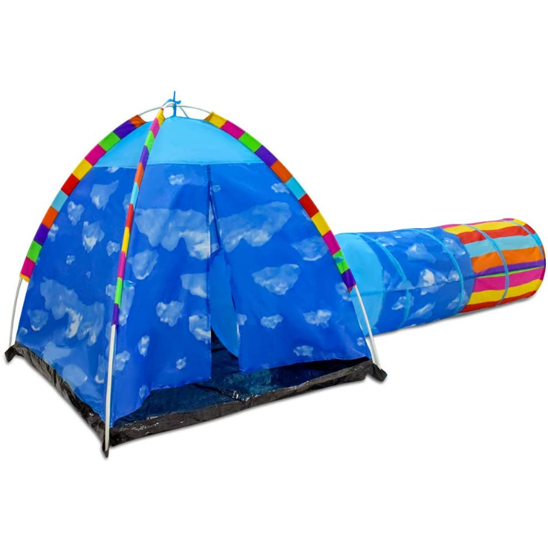 Spacious Kids Playground Play Tunnel With Tent image 1