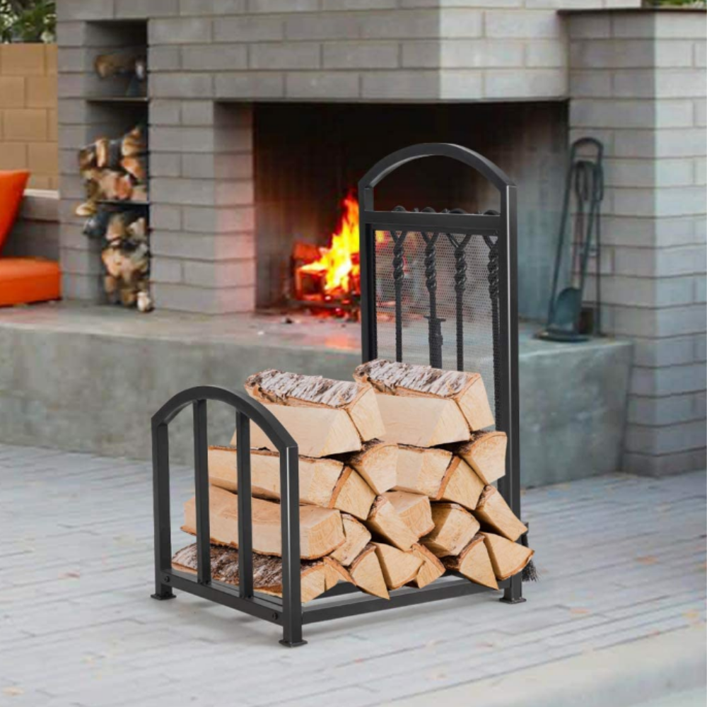 Premium Heavy Duty Firewood Log Holder Rack 27.5in image 0
