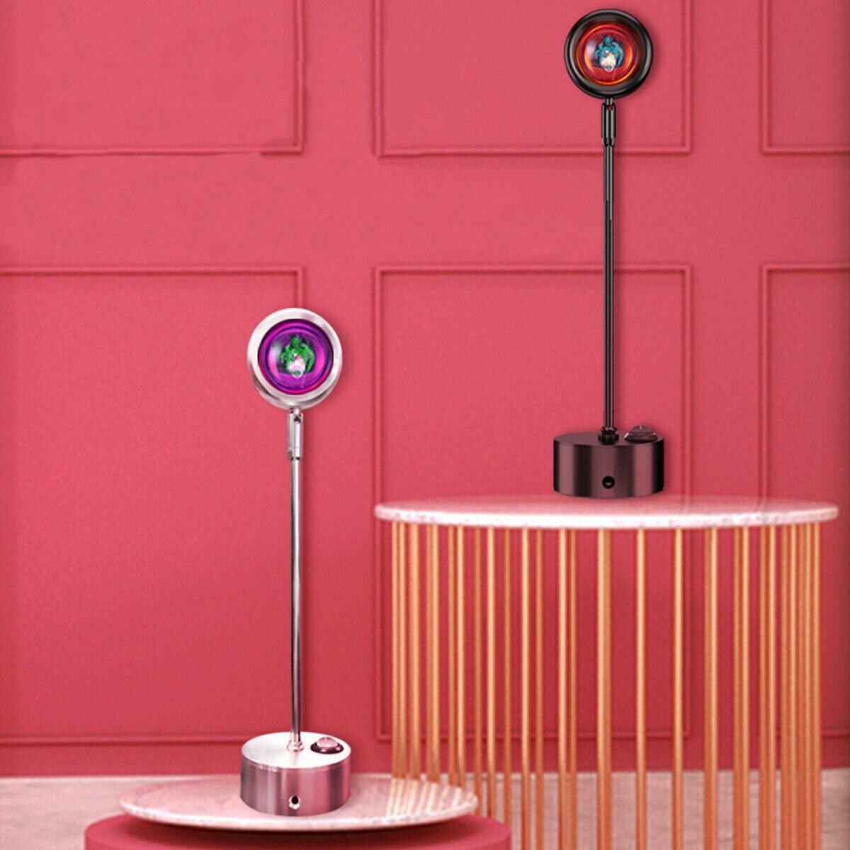 Rotating LED Sunset Light Projector Lamp image 2