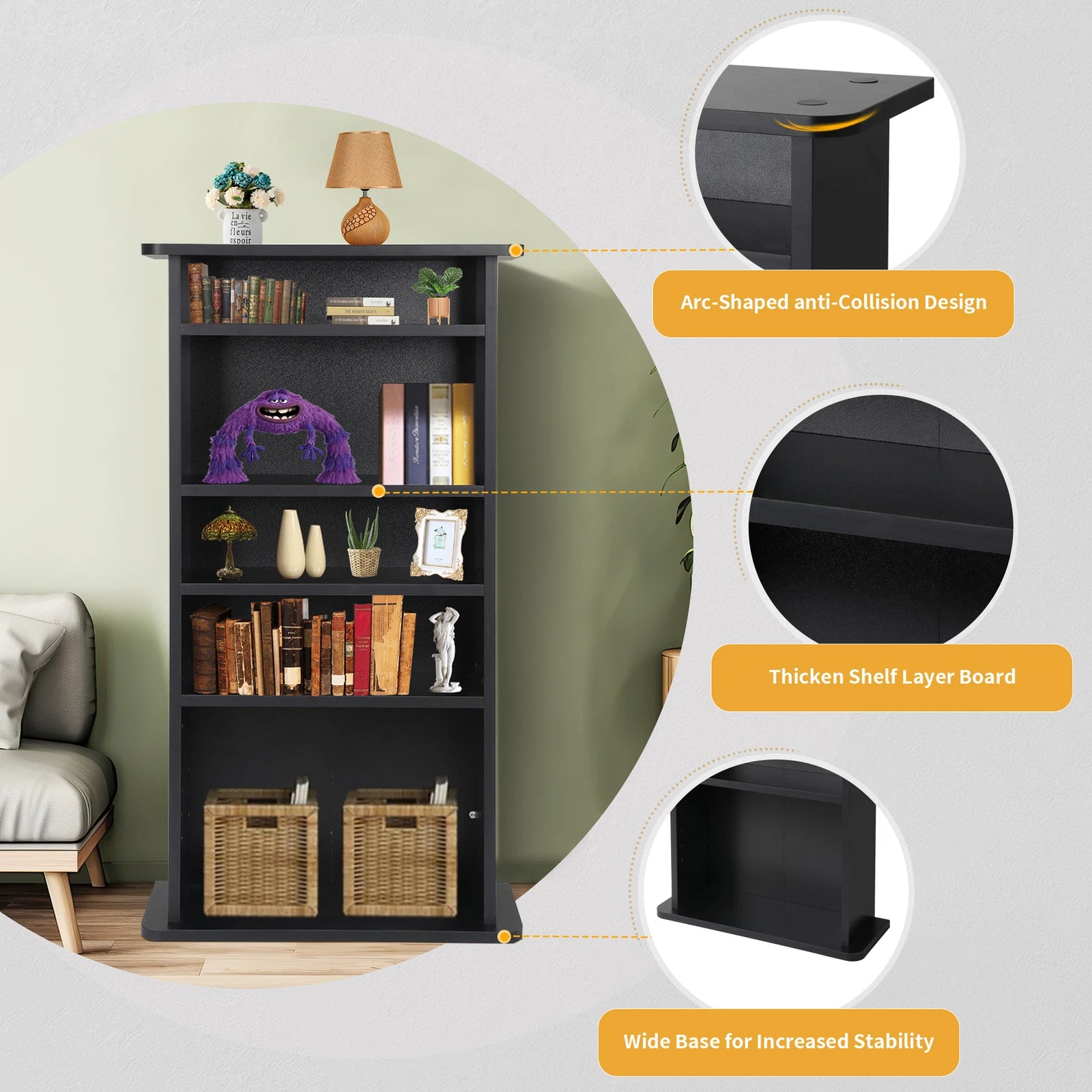 Large Spacious DVD Media Storage Shelf Cabinet image 7