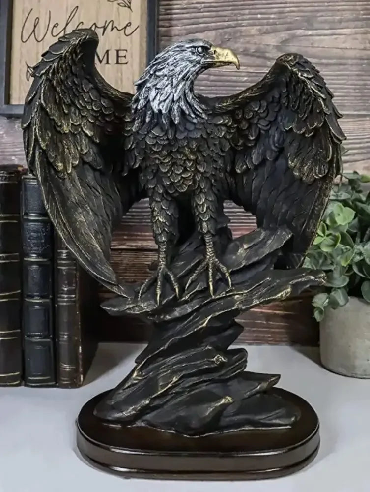 Bronze Resin Eagle Collectible Decorative Eagle Statue