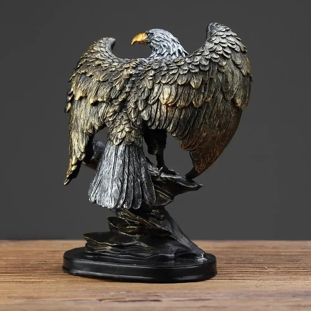 Bronze Resin Eagle Collectible Decorative Eagle Statue