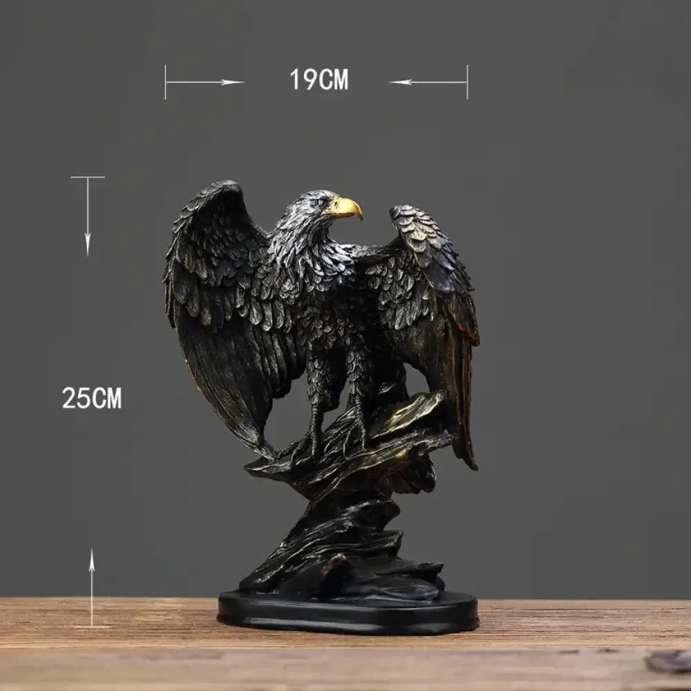 Bronze Resin Eagle Collectible Decorative Eagle Statue