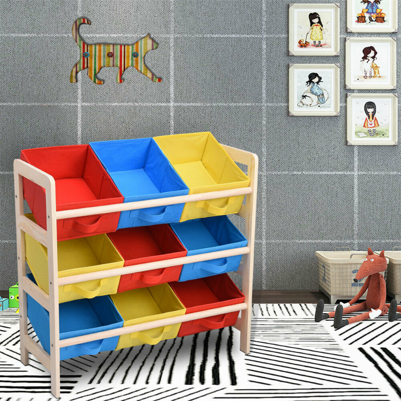 Kids Large Spacious Toy Storage Organizer With 9 Bins image 4