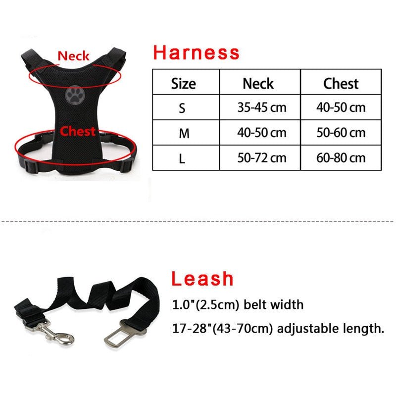Dog Car Harness Seat Belt Restraint image 3