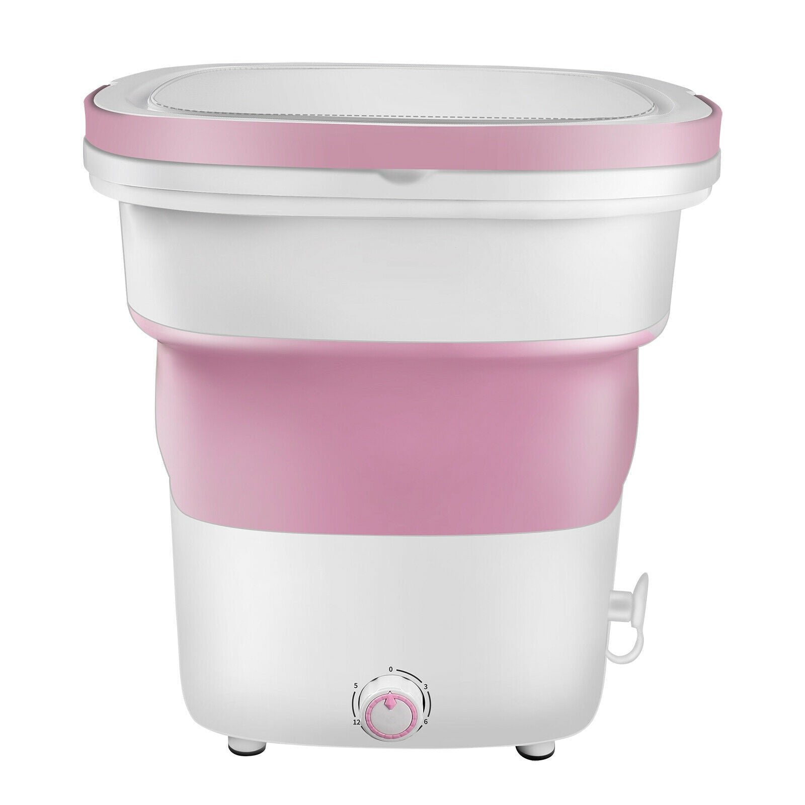 Ultrasonic Portable Folding Compact Clothes Washing Machine - Pink image