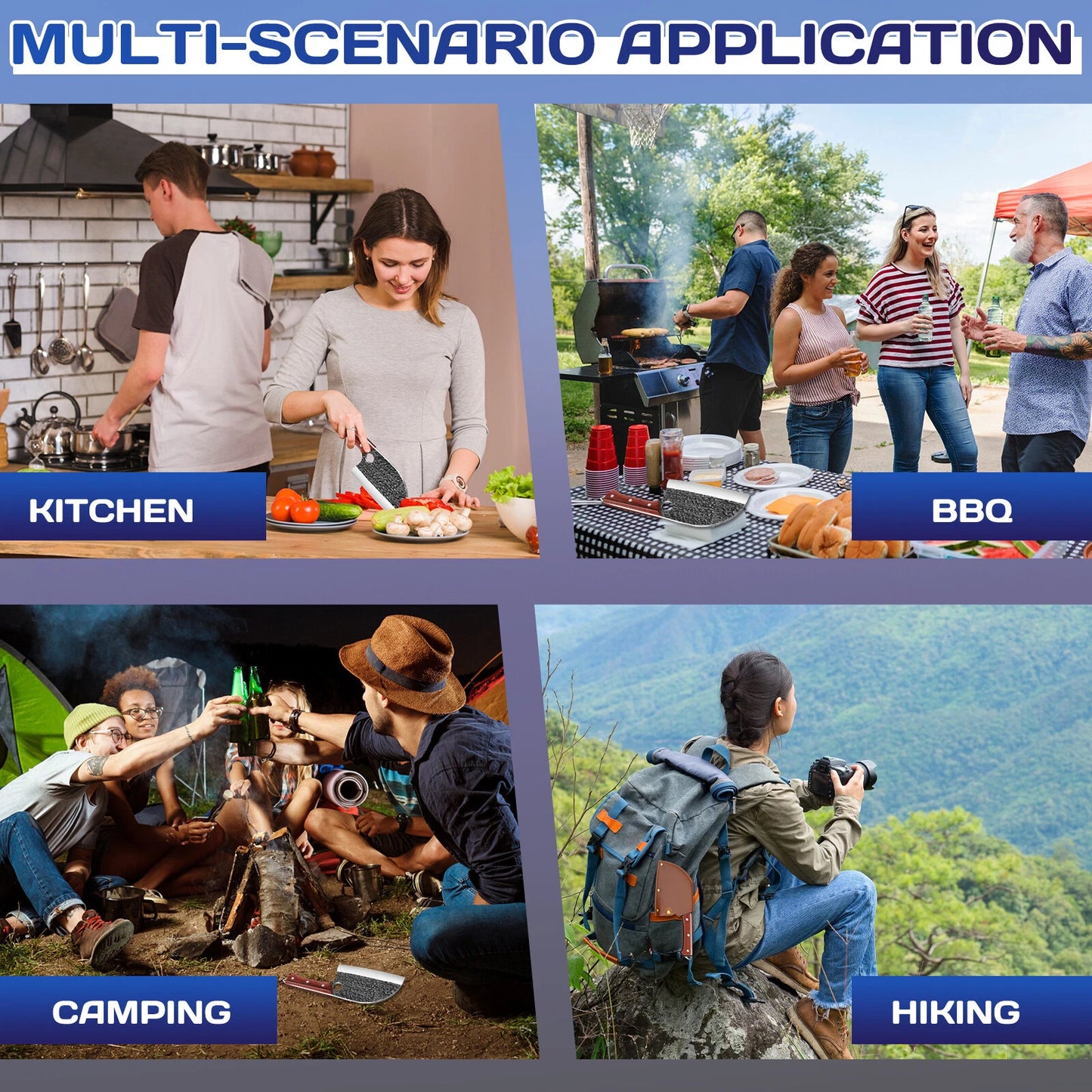 Hand Forged Serbian Meat & Vegetable Cleaver Knife image 1