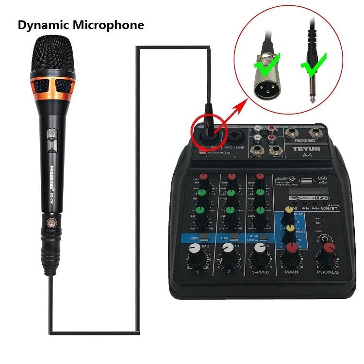 Small Audio Sound Digital Microphone Mixer 48V image 2