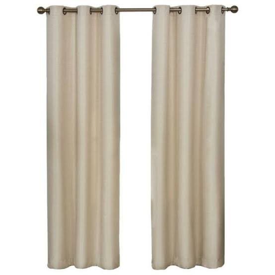 Thermal Insulated Blackout Heat Blocking Curtains - Cream, W100in x L95in image