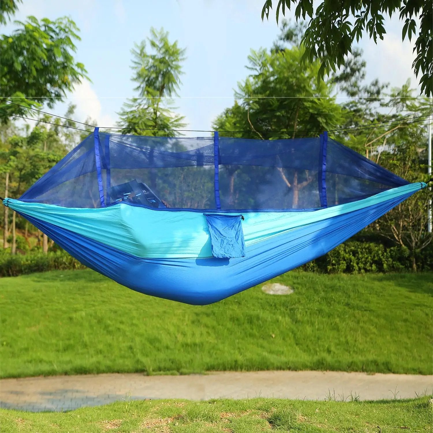 Portable Camping Travel Parachute Hammock With Mosquito Net image 1