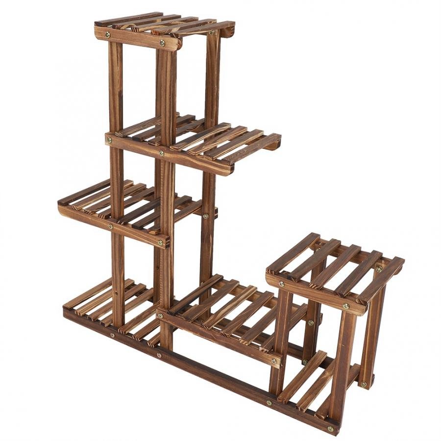 Large Multi Tiered Indoor Wooden Plant Stand image 2