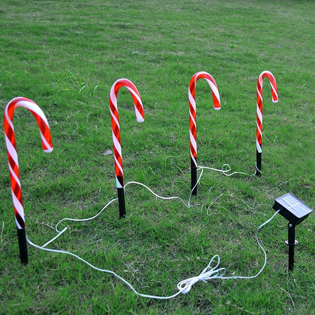 Outdoor Lighted Candy Cane Christmas Lane Pathway Lights image 1