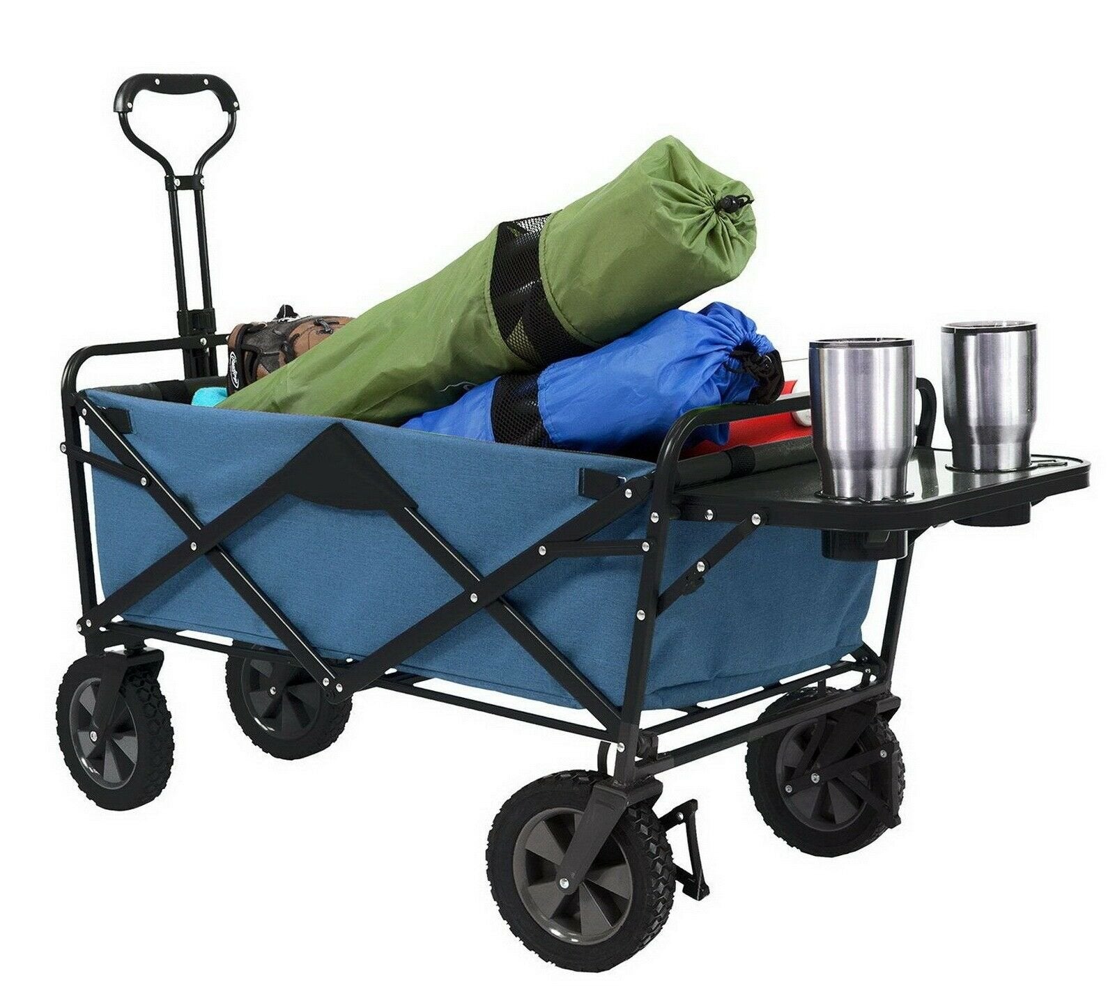 All Terrain Large Folding Collapsible Beach Wagon Cart image 4