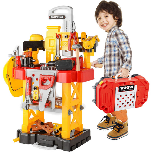 Premium Kids Toy Tool Work Bench 83pcs image 0
