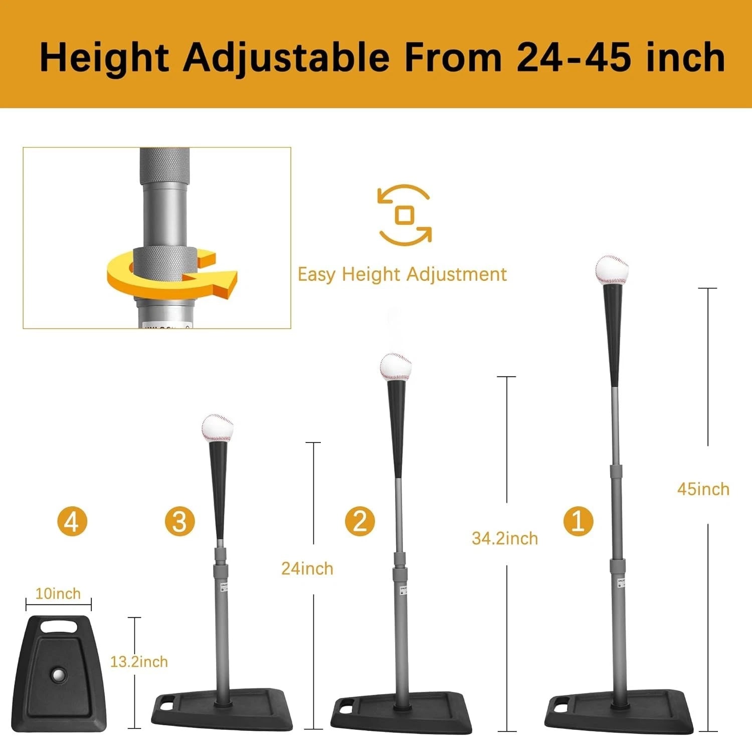 Heavy Duty Adjustable Baseball Batting / Hitting Tee image 5