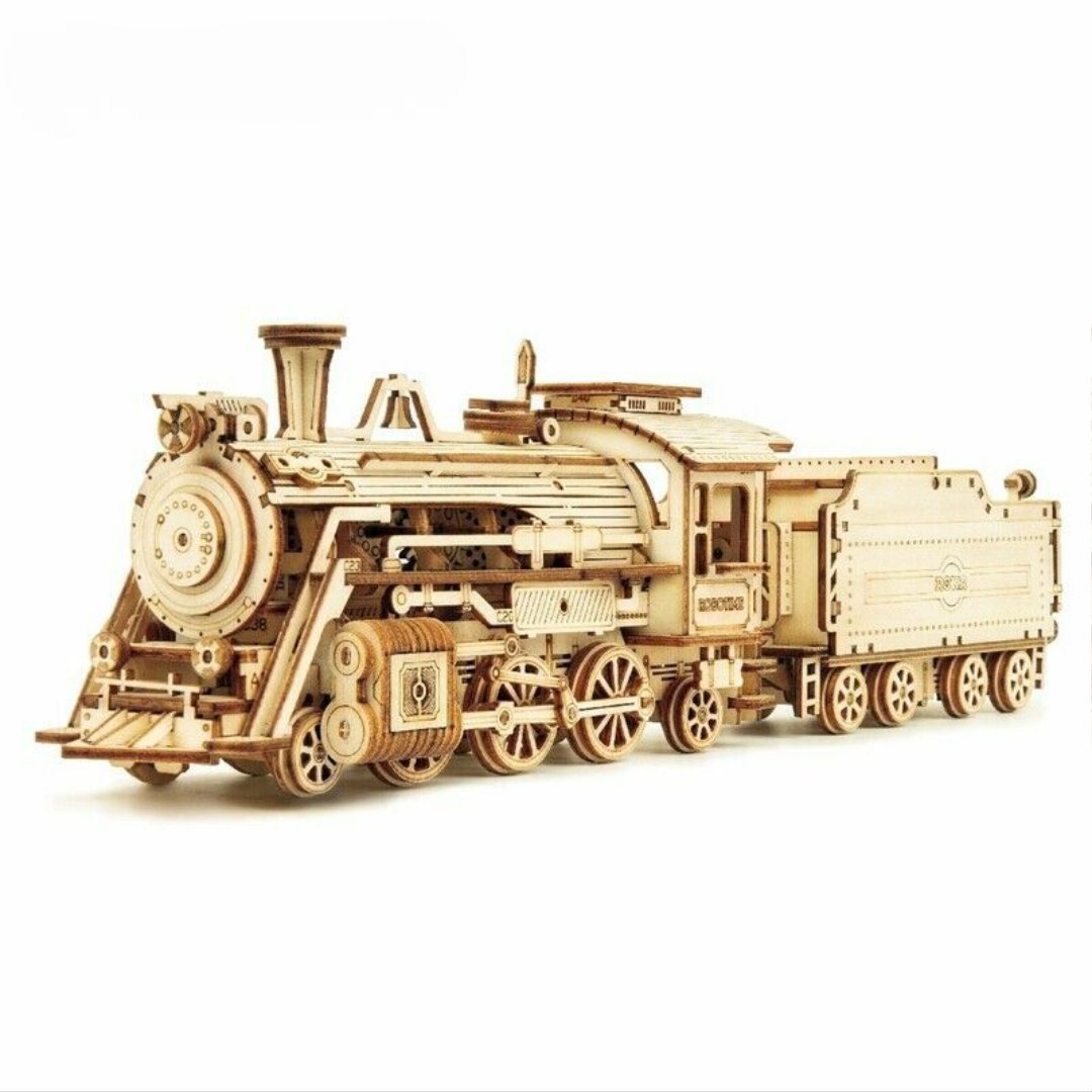 3D Wooden Adult Train Puzzle 1:80 Scale image 3