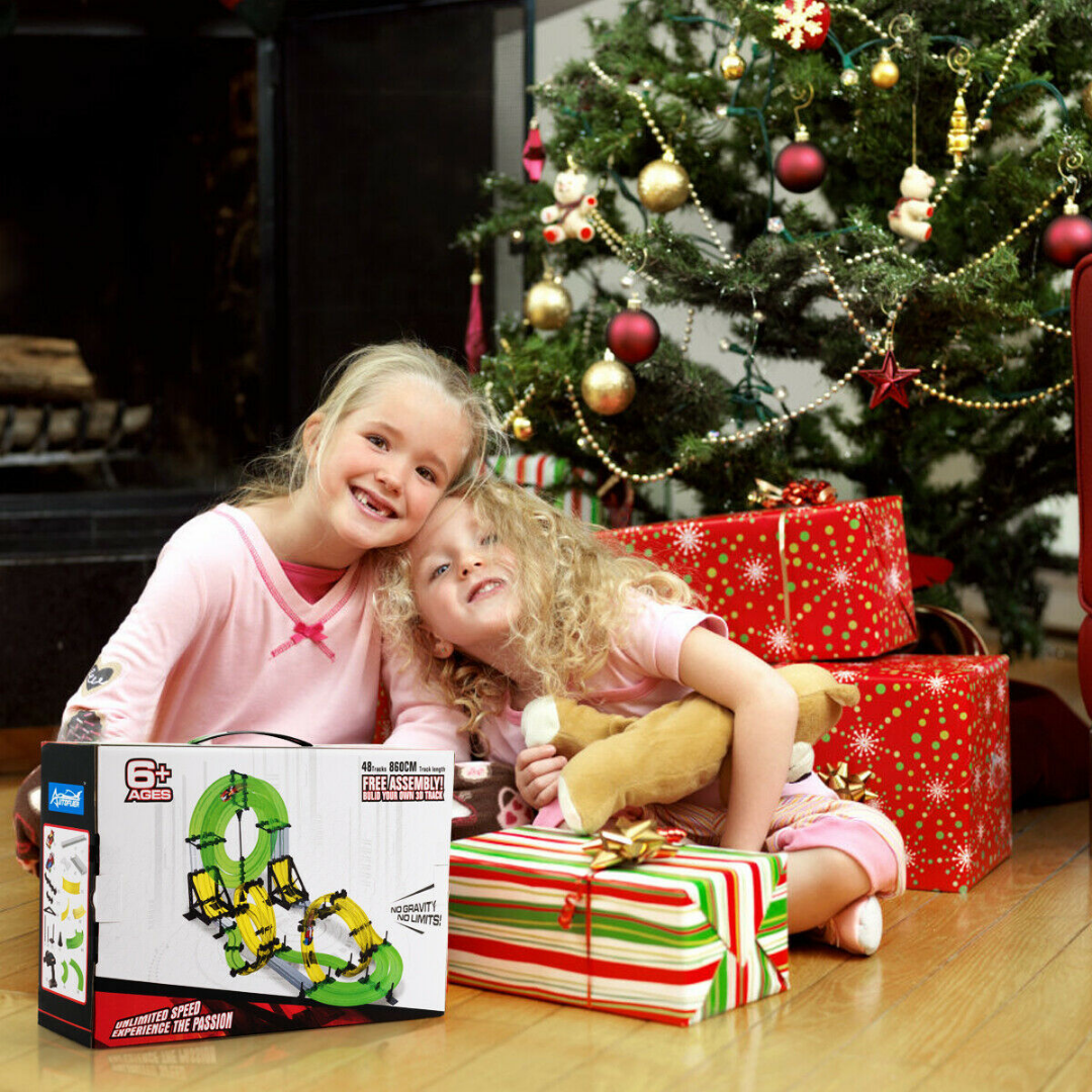 Kids RC Rail Racer Car Track Toy 28.5 FT image 3