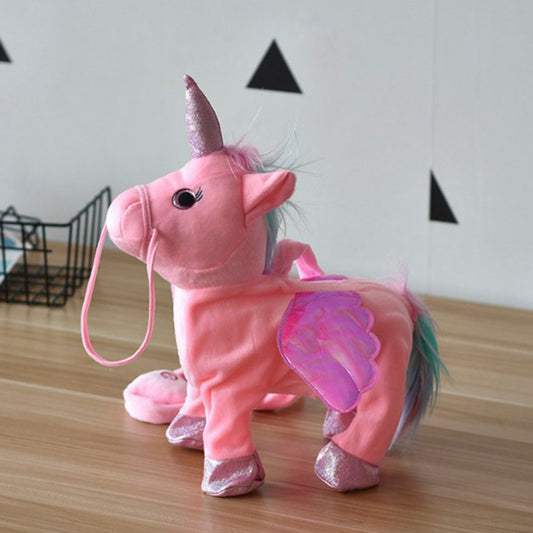 Kids' Realistic Walking Robot Unicorn Plush Toy image 0