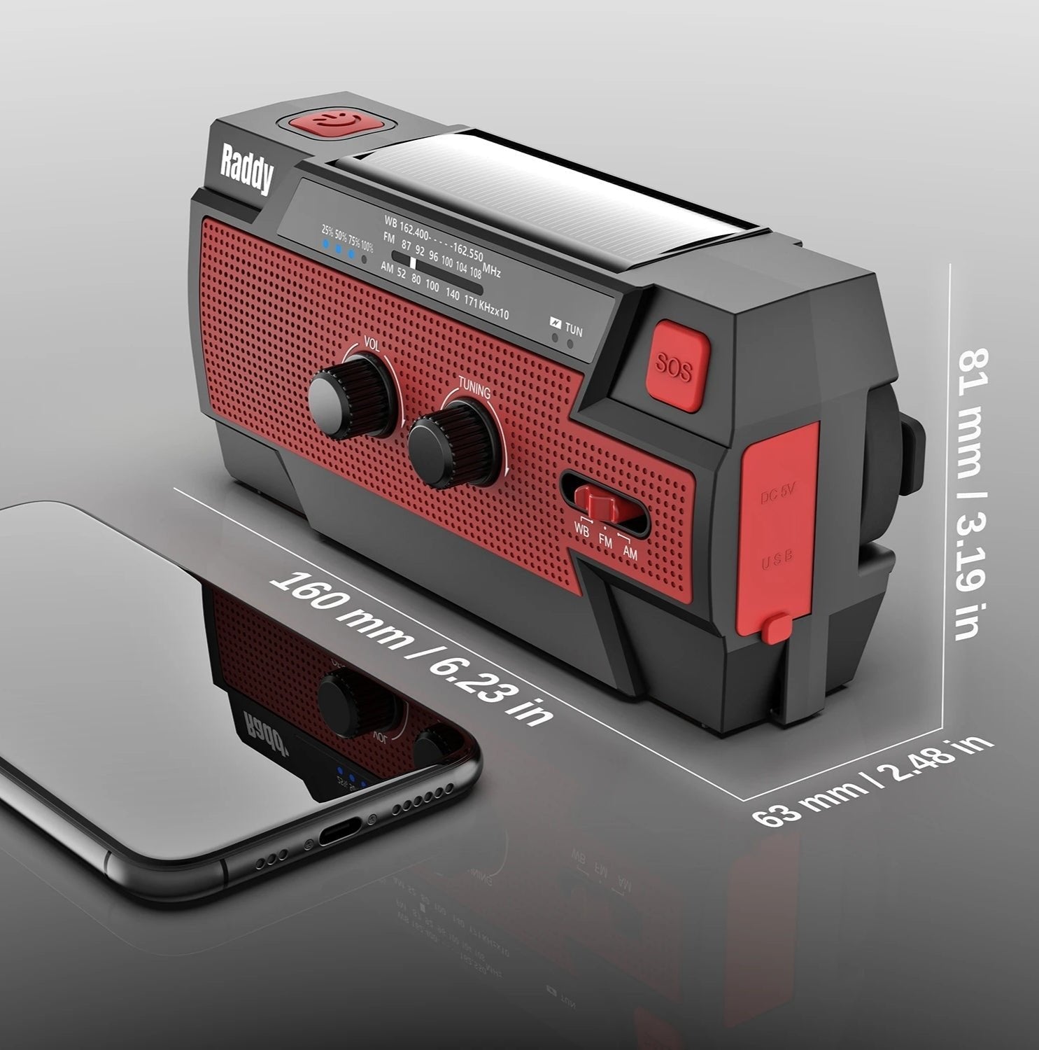 Heavy Duty Solar Powered Emergency Weather Alert Radio image 5