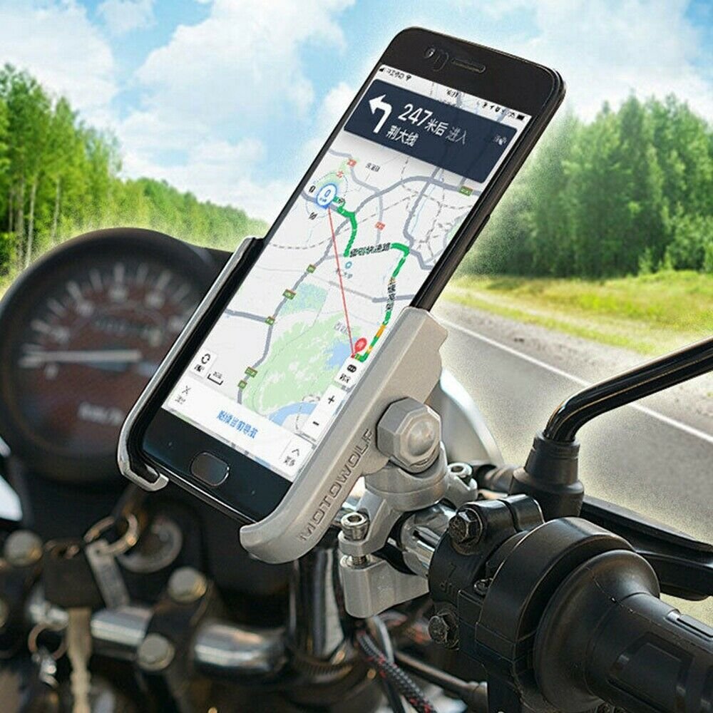 Premium Motorcycle Cell Phone Holder Handlebar Mount image 1