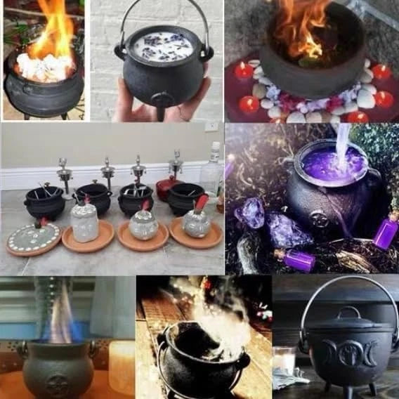 Premium Witches Cast Iron Magic Cauldron image 4
