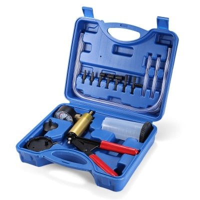 Premium Vacuum Brake Bleeder Tool Kit - Blue image
