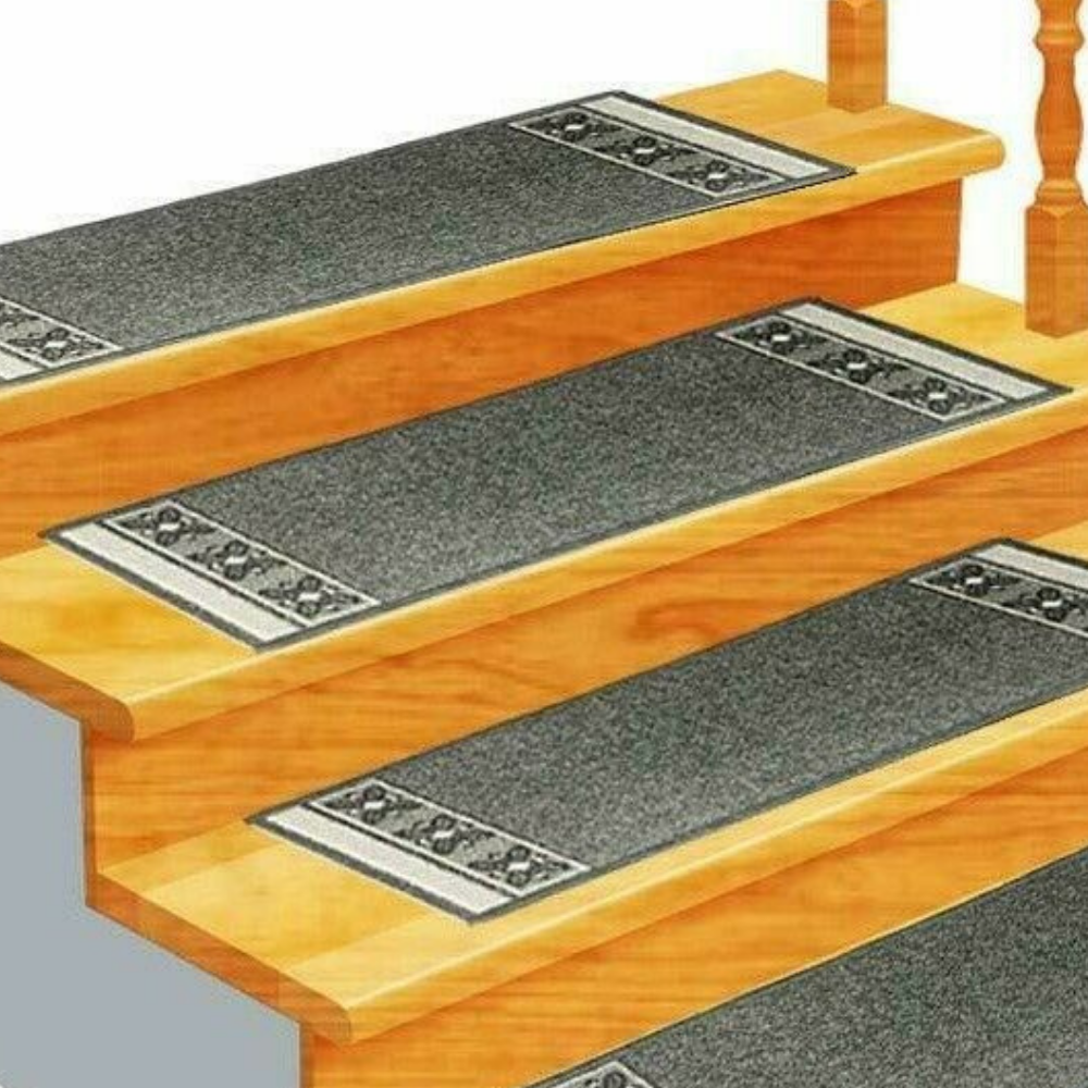 Modern Non Slip Carpeted Rug Stair Treads image 2
