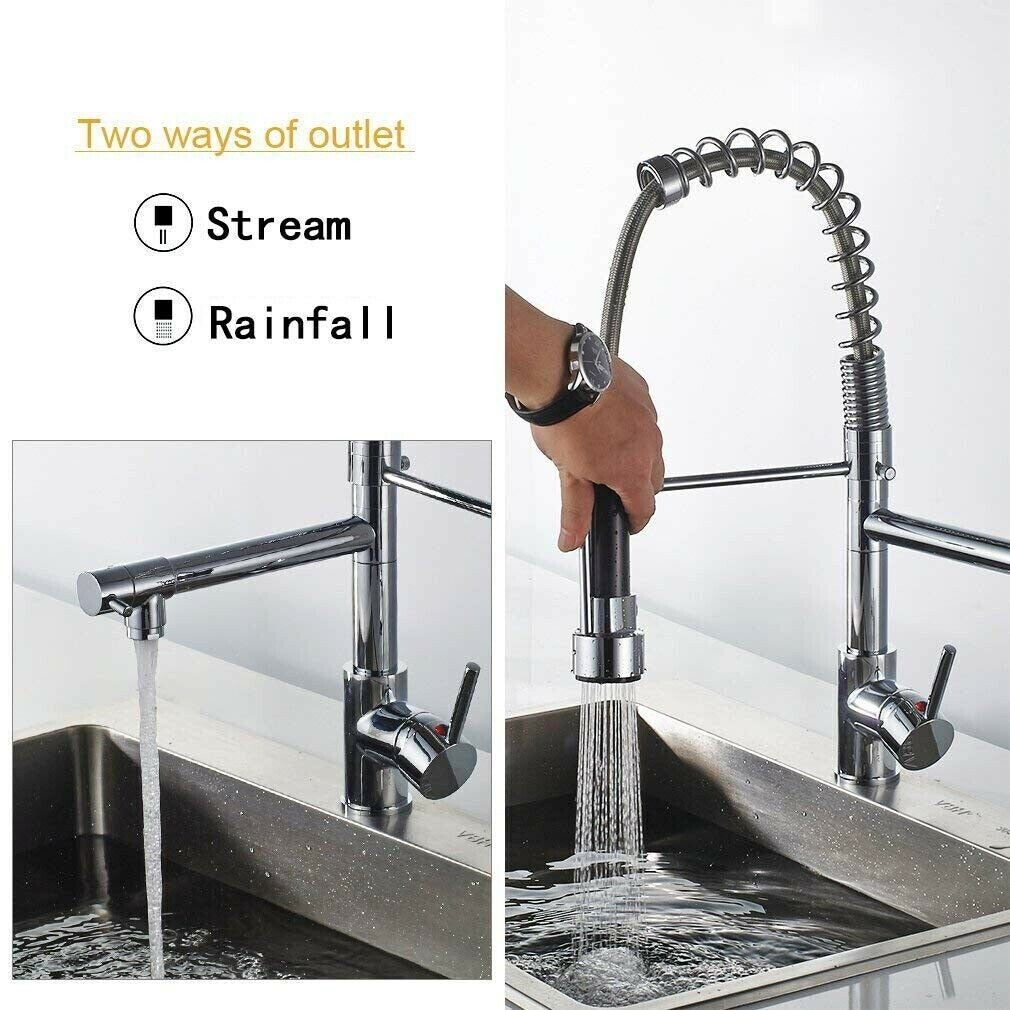 Kitchen Faucet Swivel Single Handle Sink Pull Down Sprayer Mixer Tap image 10