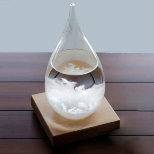 Crystal Transparent Storm Glass Water Drop Barometer Weather Forecast Desktop Decor