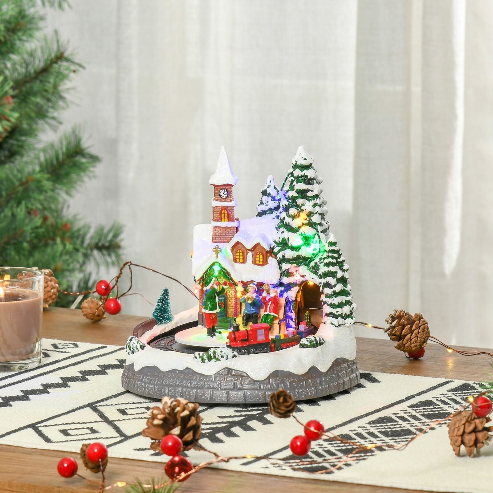 Premium LED Pre Lit Christmas Vacation Village House image 2
