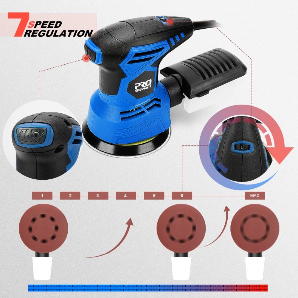 Electric Handheld Orbital Palm Sander Machine image 3